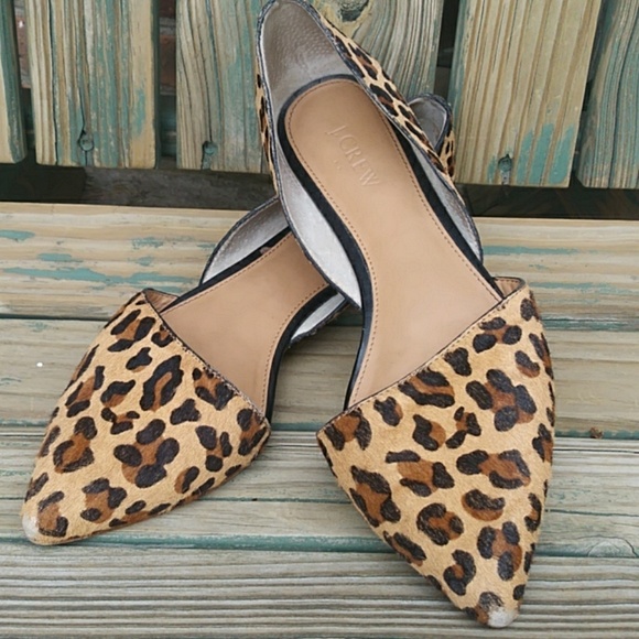 J. Crew Factory Shoes - 10/$30 J.Crew Pointed Toe Leopard Print Flats